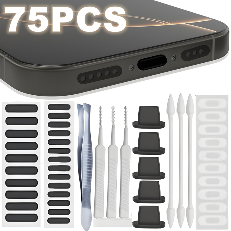 Dust Removal Sticker - ユニバーサル携帯電話スピーカーダストプラグメッシュステッカー iPhone 17 16 PM Samsung