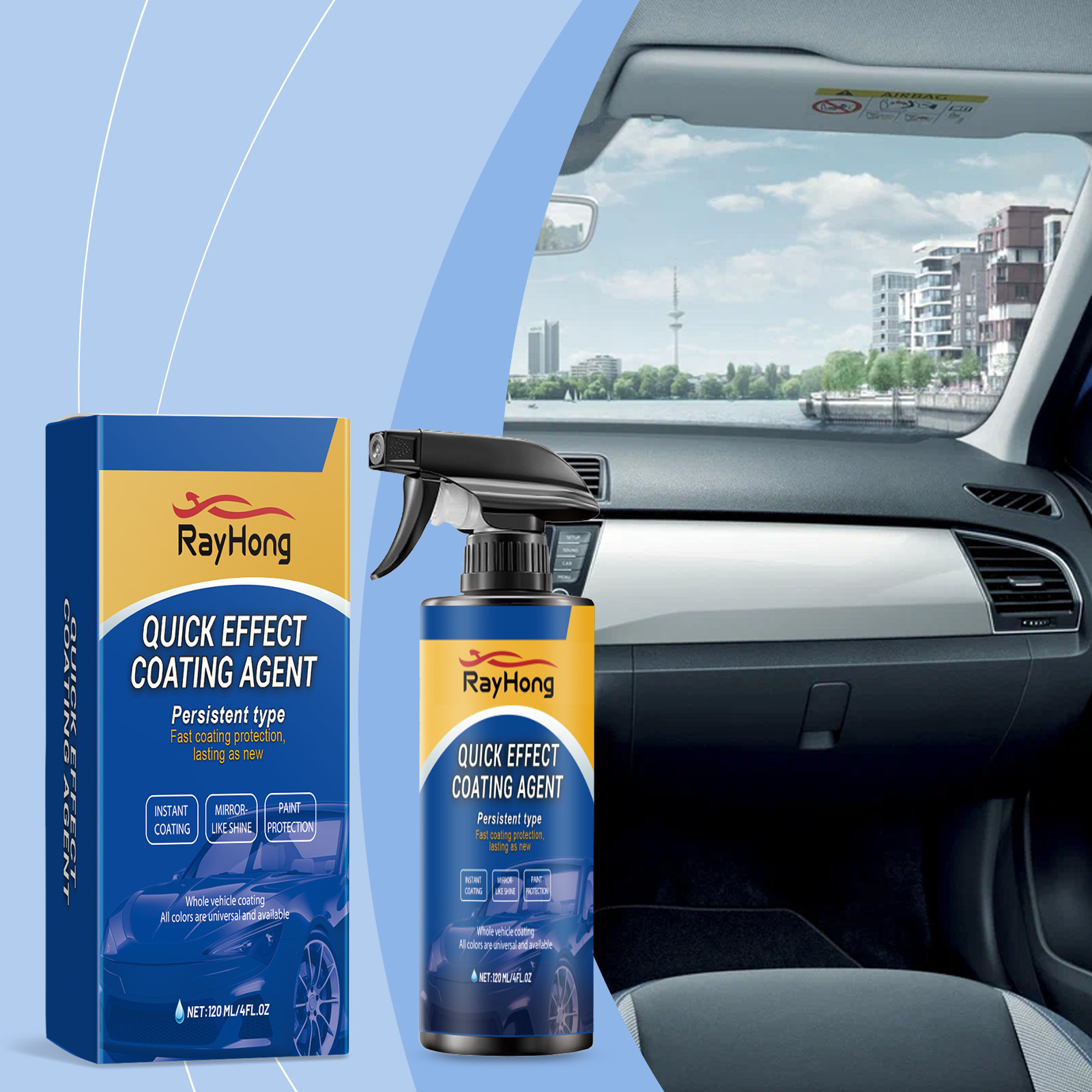 Nano Liquid Coating - 車用セラミックコーティングスプレー クイックナノ疎水性ペイント保護剤 傷防止 ウォーターレスウォッシュ カーワックス ポリッシング