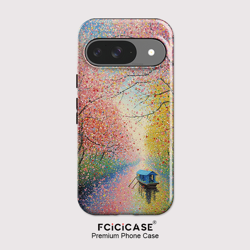 Google Pixel 8A - Fcicicase カラフルなツリーボートプリント電話ケース Google ピクセル 10 プロ