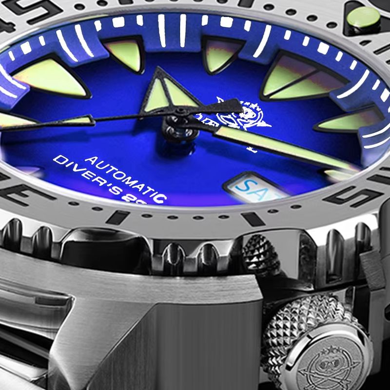 Anti Blue Light Film - ADDIESDIVE Japan NH36 スーパールミナス自動機械式時計 高品質 200M