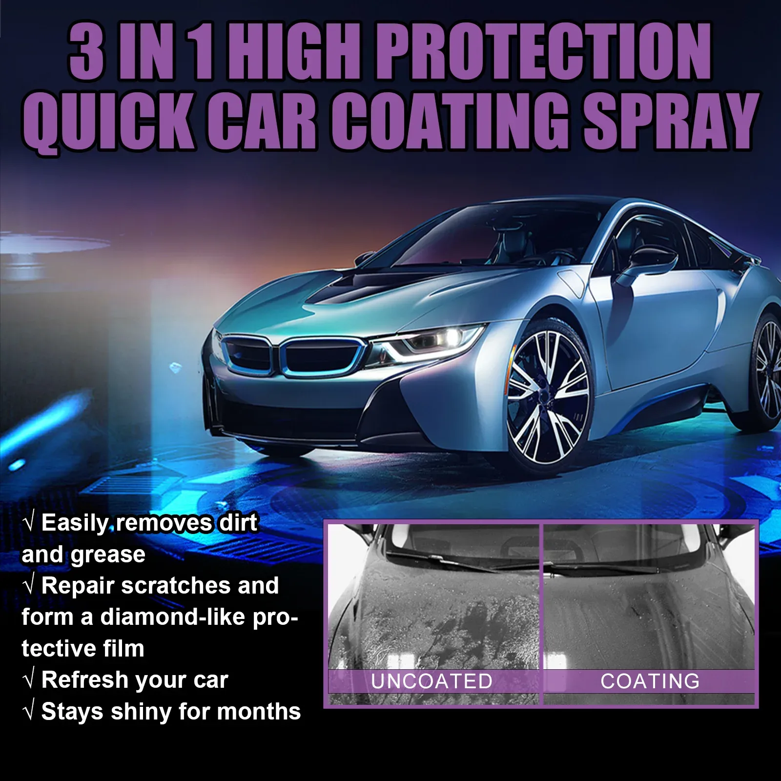 100ML 3 in 1 カーセラミックナノコーティング液  - Nano Liquid Coating のレビューと価格
