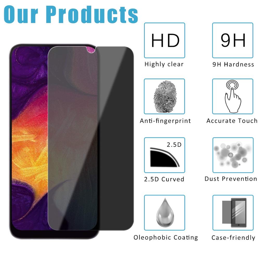 サムスンギャラクシー用強化ガラスフィルム,a20e, a10 - Privacy Filter 2Pack のレビューと価格