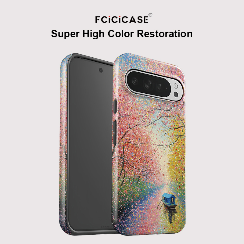 Fcicicase カラフルなツリーボートプリント電話ケース - Google Pixel 8A のレビューと価格