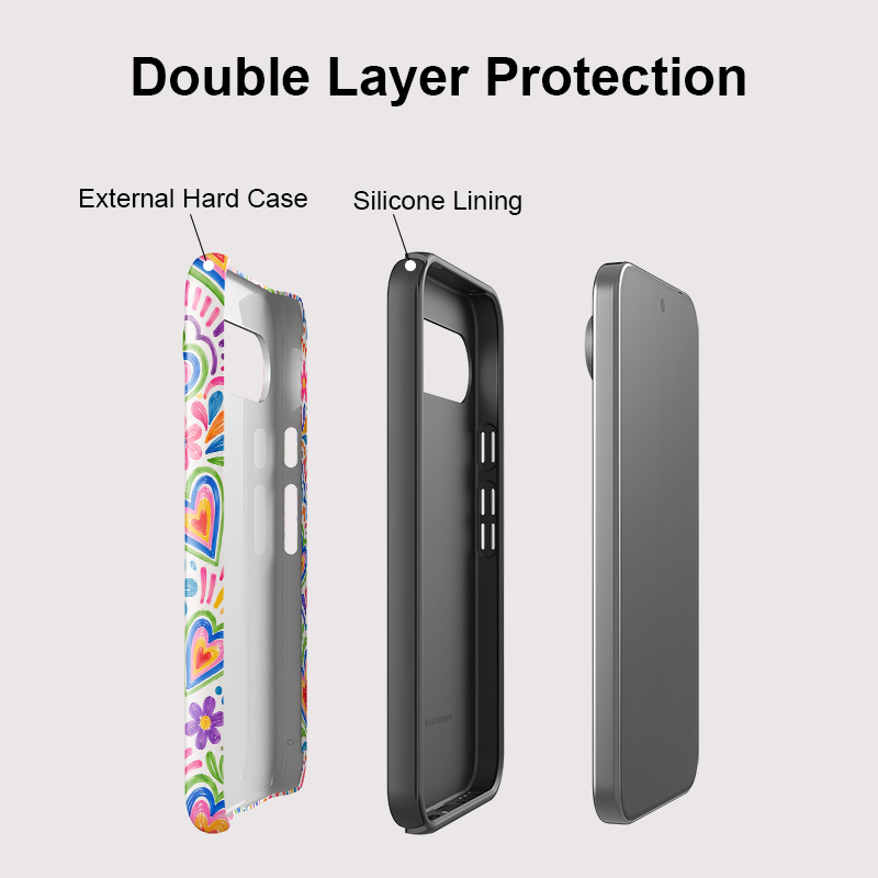 Fcicicase ピクセル10A用 ラブハートフラワー柄ス - Google Pixel 8A のレビューと価格